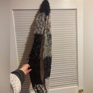 Silver, Black, Grey and White Circle Scarf